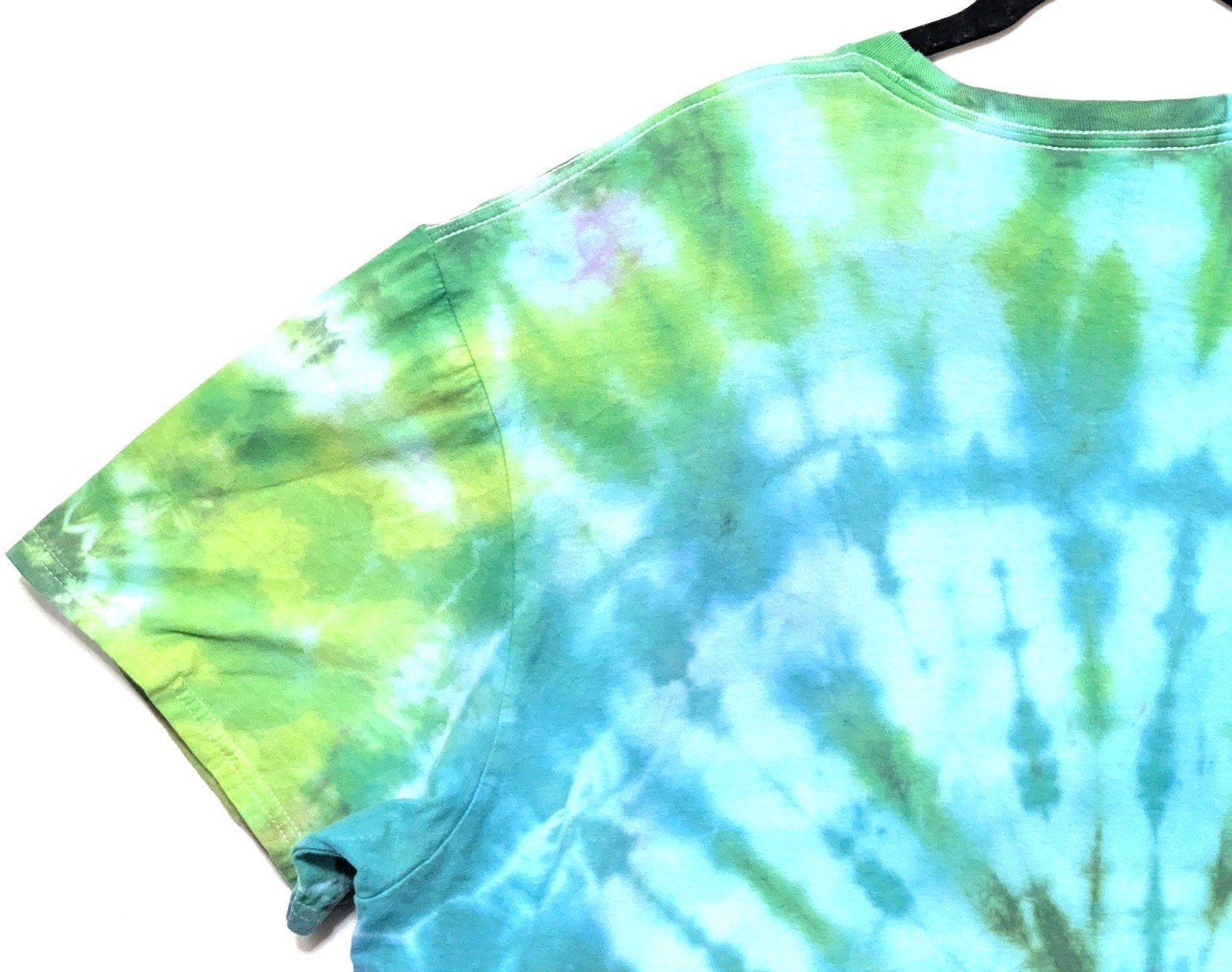 Handmade Tie Dye Tee Shirt Unisex XXL 24×29.5 Spiral Ice Dyed Colorful