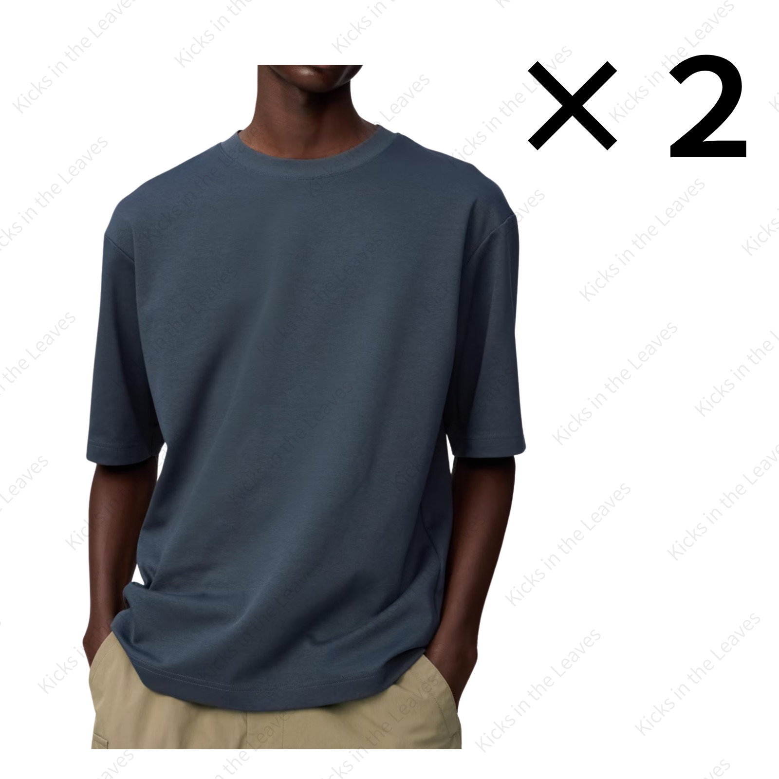 [2PCS SAME COLOR] UNIQLO U AIRism Cotton Oversized T-Shirt Half-Sleeve Japan NWT