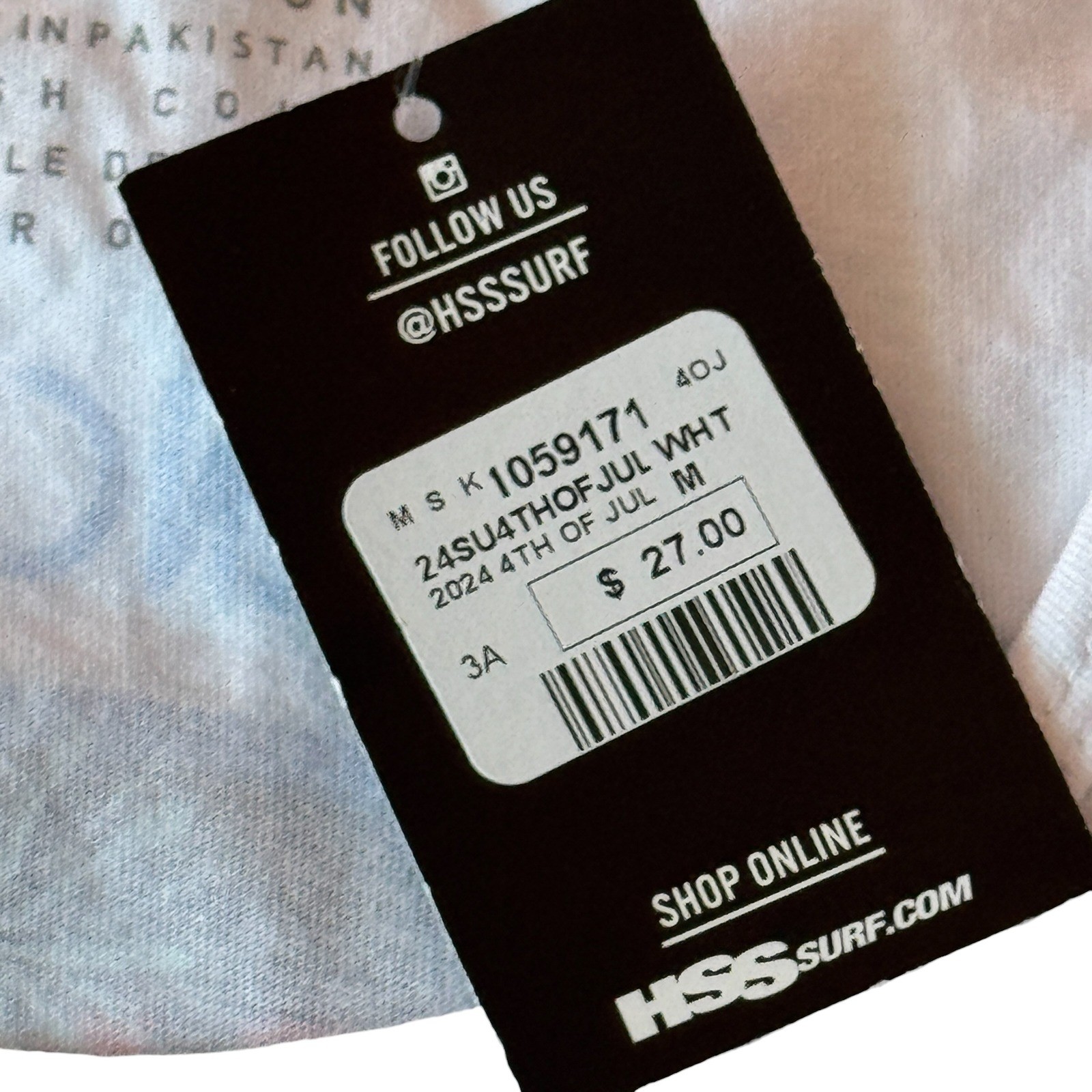 NWT Huntington Beach Surf & Sport HSS 4th of July Tank Top Medium White Graphic