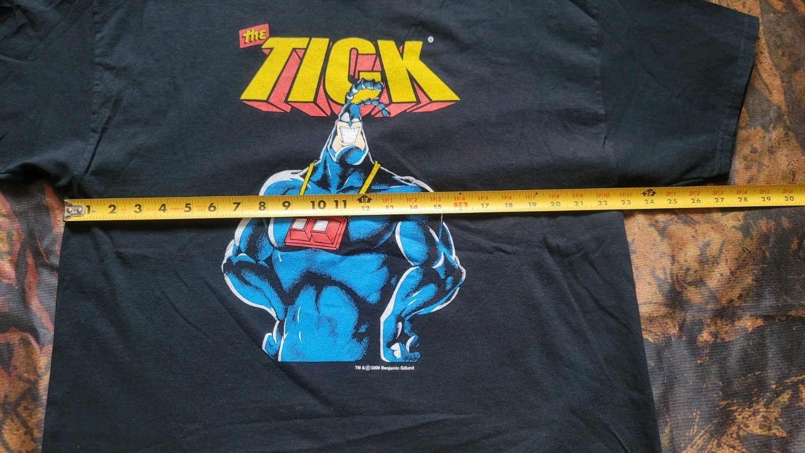 The Tick Fox Cartoon Super Hero Black T Shirt Size XL Vintage VTG 2006