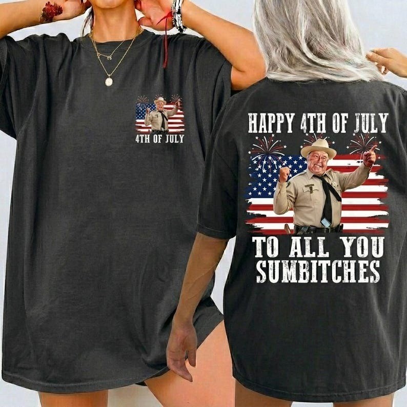 Happy 4th Of July To All You Sumbitches Shirt, Retro Shirt