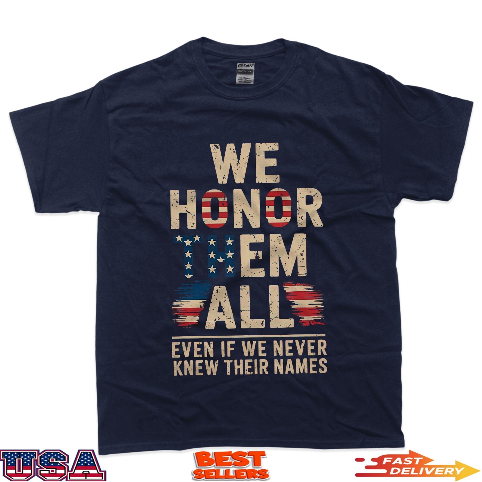 Memorial Day Honor Fallen Heroes Military Boots Dog Tags T-Shirt