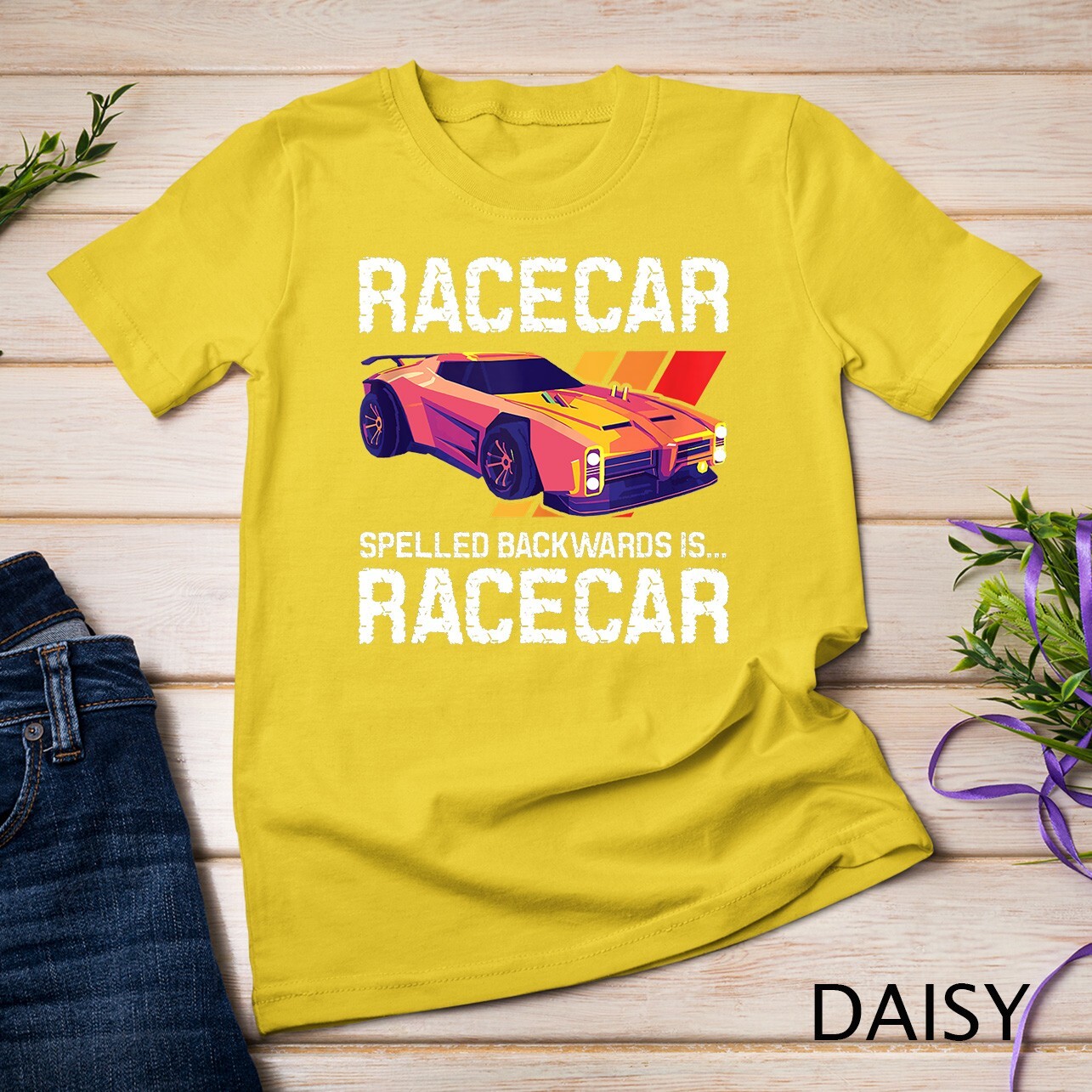 Racecar Spelled Backwards – Car Racer Mechanic Racing Race Unisex T-shirt