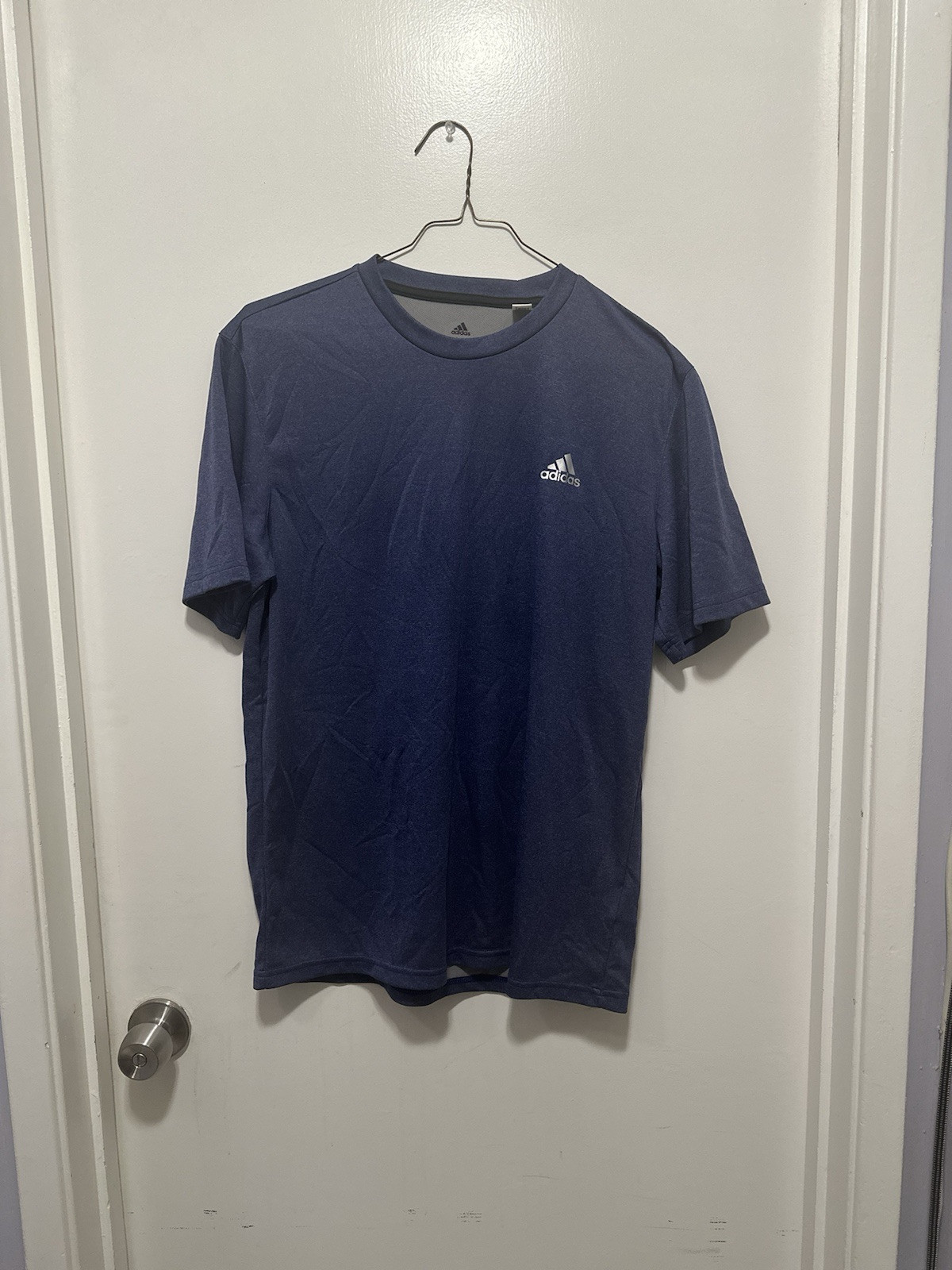 adidas Shirt Mens M dusty blue Short Sleeve Dri Fit T Shirt