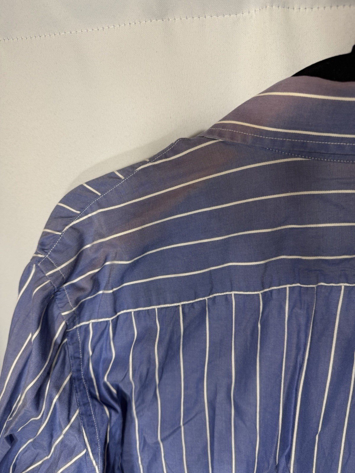 American Eagle Outfitters Xl Blue Button Up Shirt, Shirt Is Slightly Discolored