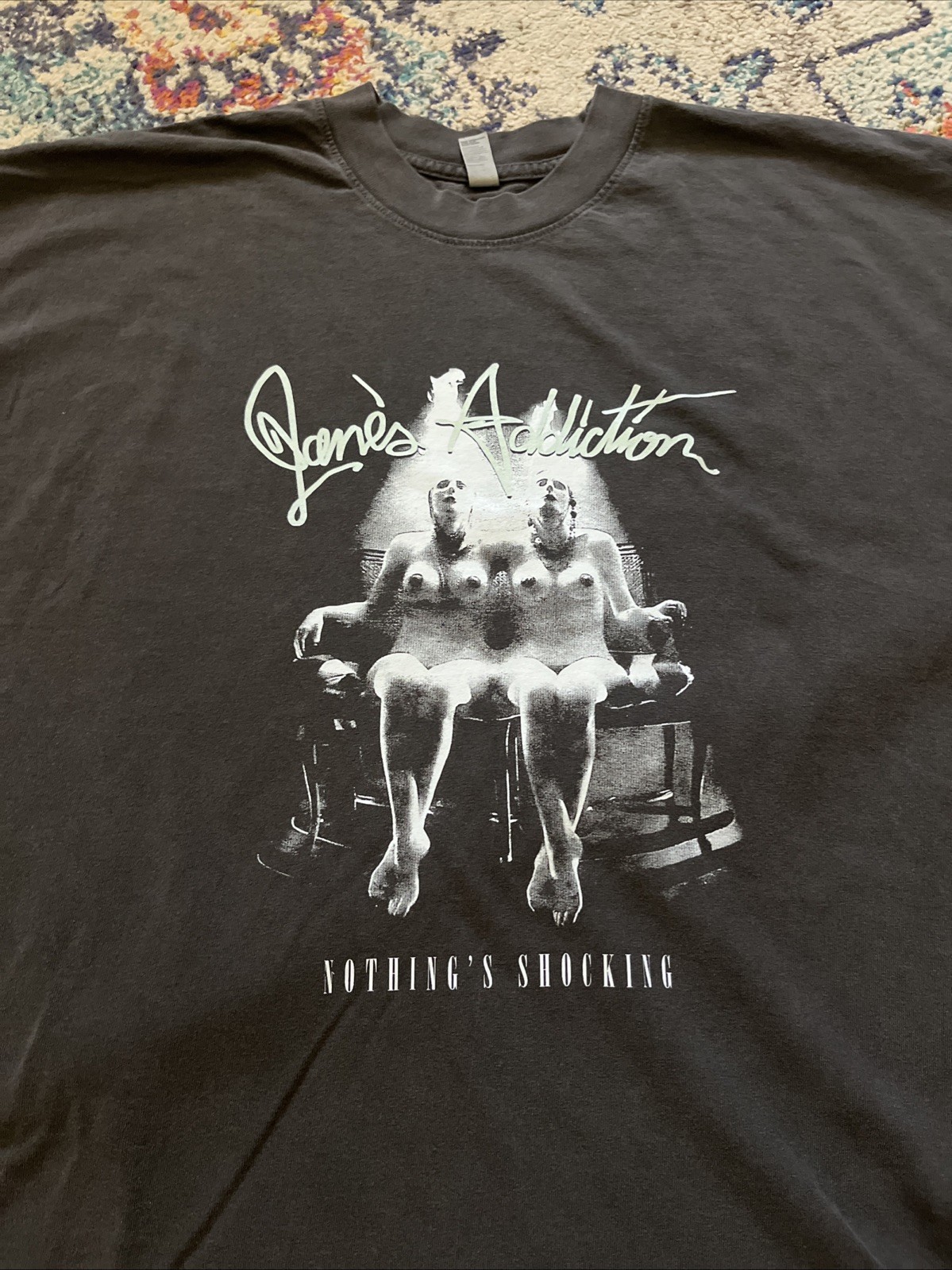 janes addiction shirt – Vintage Black Size L – Short Sleeve Tshirt