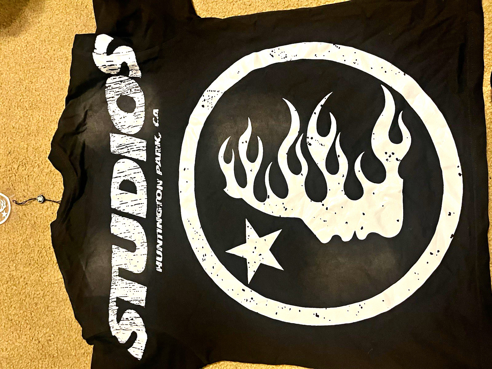 Hellstar Studios Black Star Logo Graphic Tee Cotton Jersey Crew Neck Men’s M