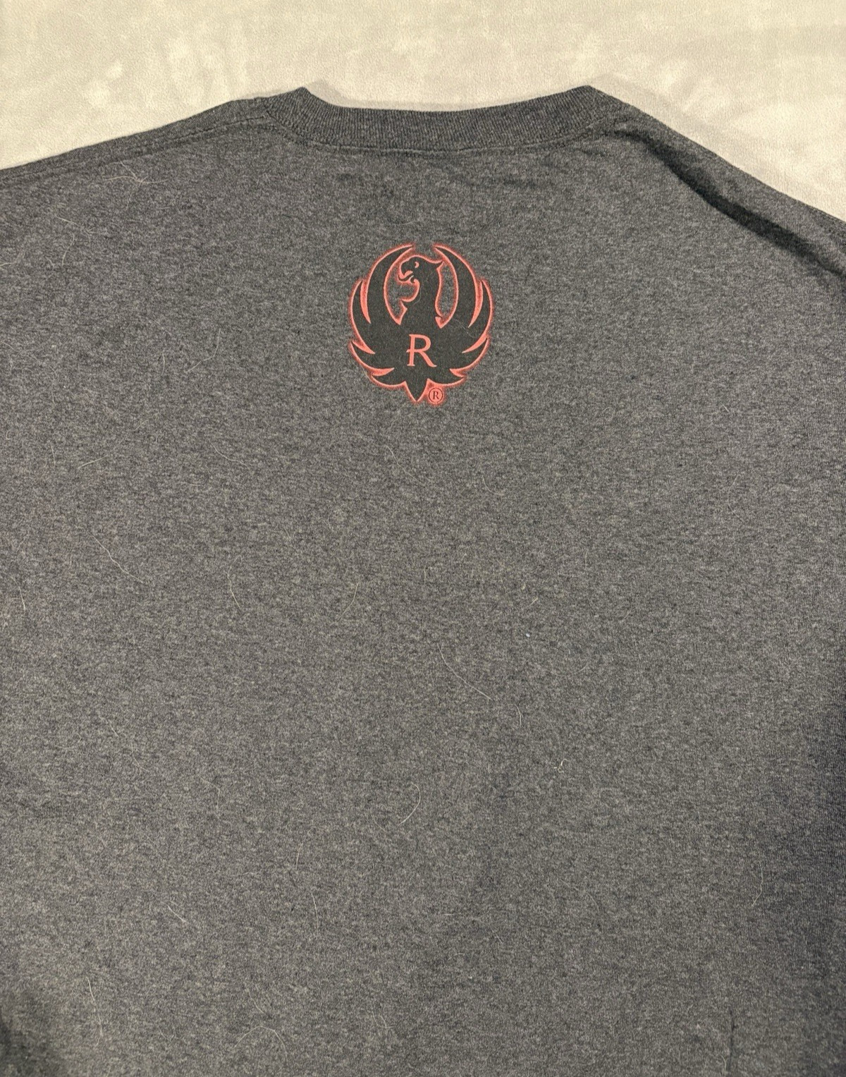 Ruger Logo Graphic T-Shirt – Black shirt w/Red Logo on front & back – Size L NEW