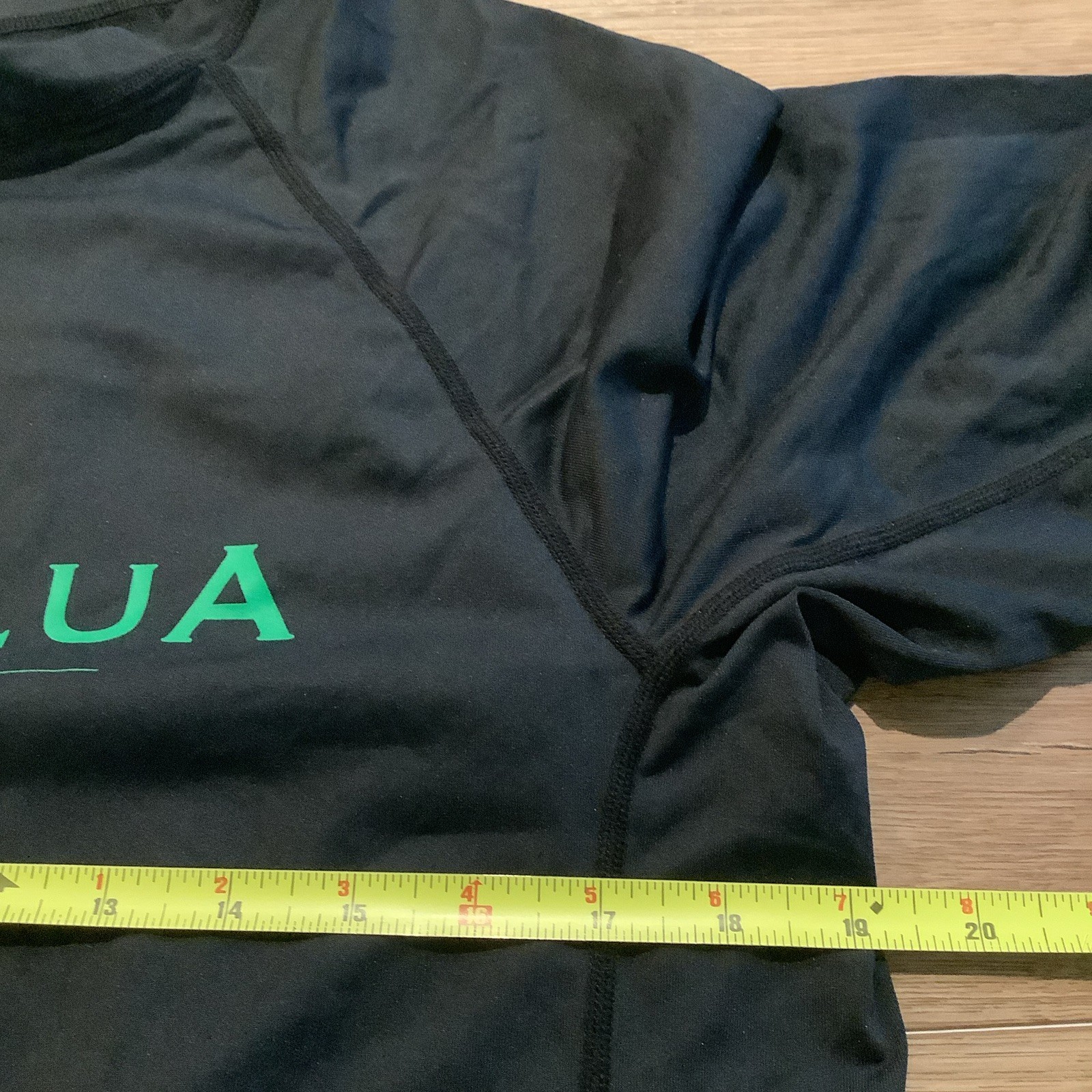 Honolua Surf Co Rash Guard Mens 2XL Black SS Stretch Shirt Beach Hawaii