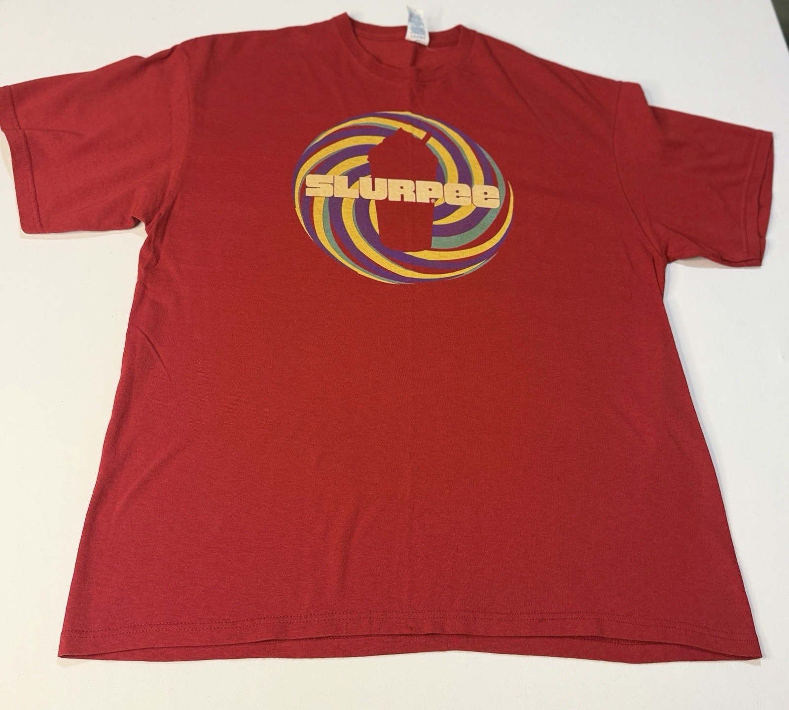 Vintage Slurpee T-Shirt Red XL | Retro 7-Eleven Logo Tee | Fun Graphic Top Men