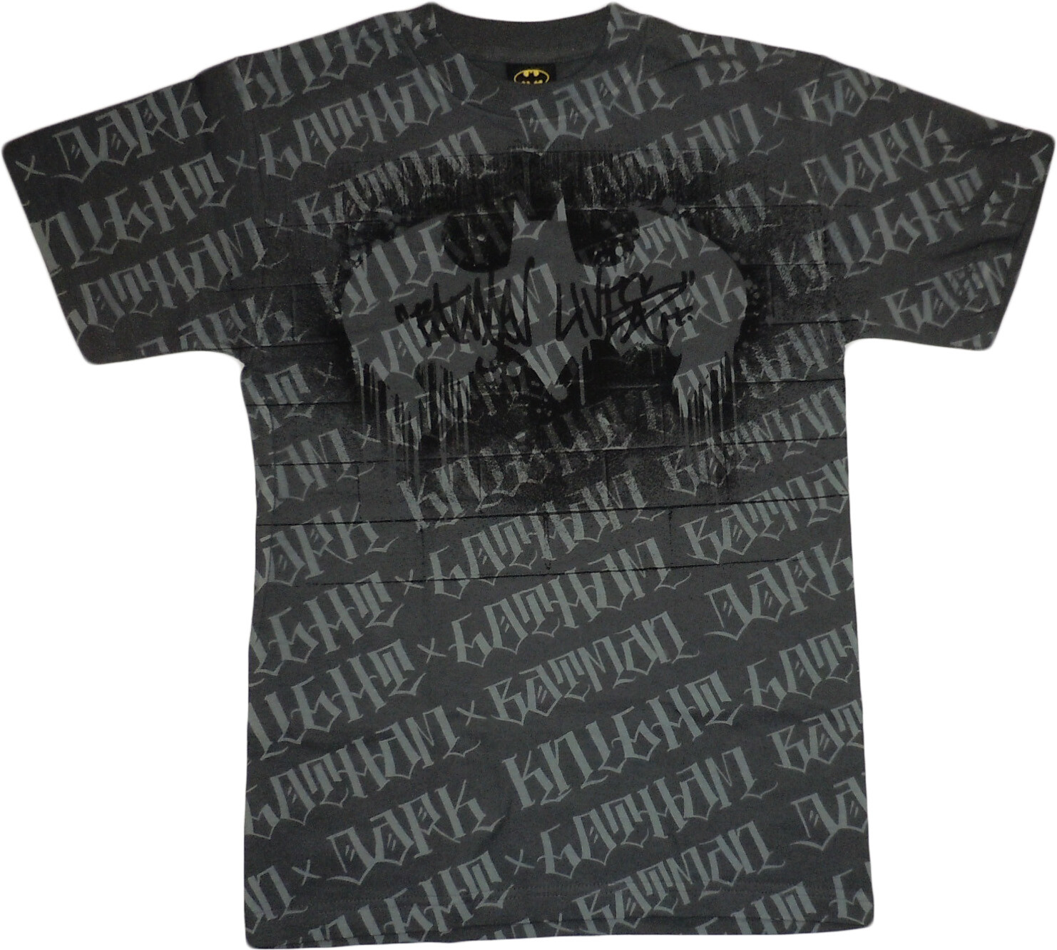 DC Comics Dark Knight Batman Lives Charcoal T-Shirt Official License Fifth Sun