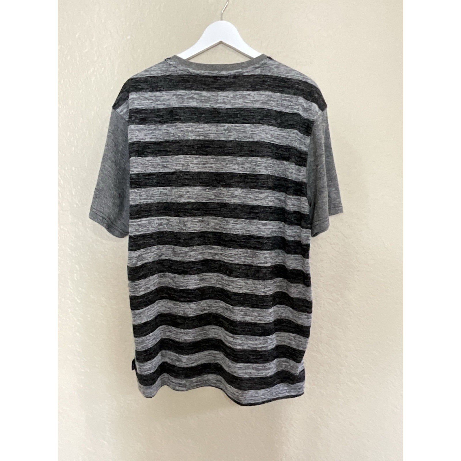 Brooklyn Cloth NYC & Co. Gray & Black Striped V-Neck Pocket T-Shirt