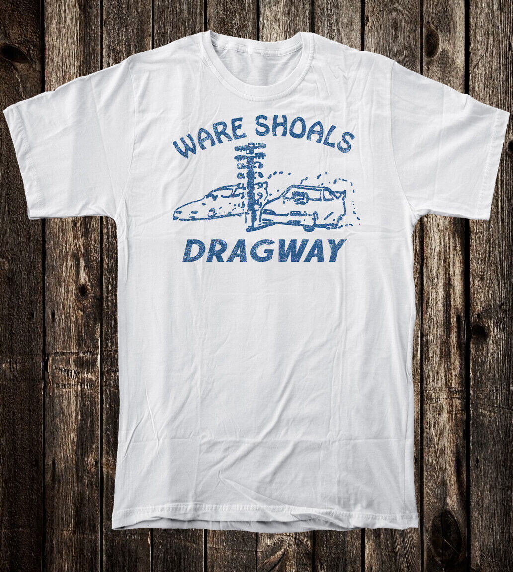 Retro Hot Rod Tee T Shirt 100% Cotton Drag Race Racing Ware Shoals Dragway SC