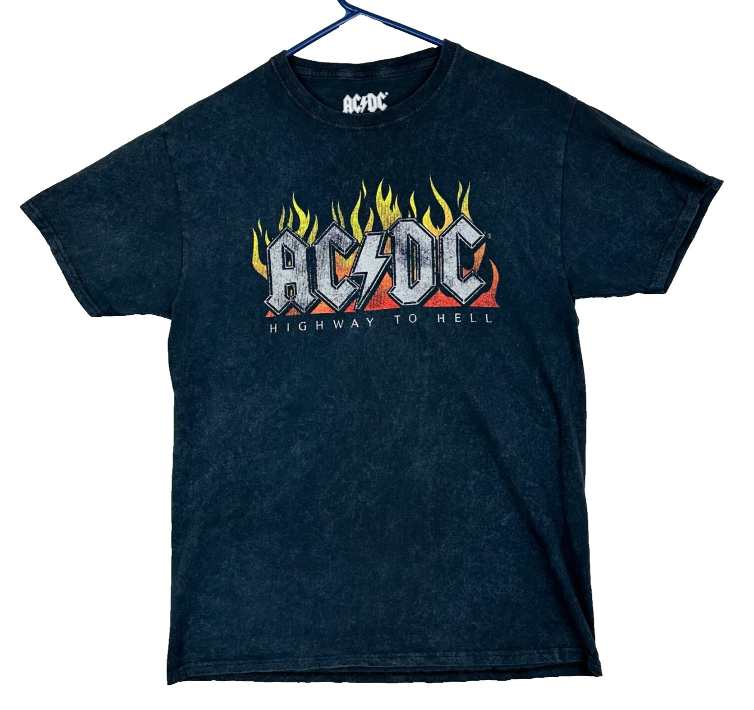 AC DC T Shirt Mens Small Highway To Hell Black Short Sleeve Band