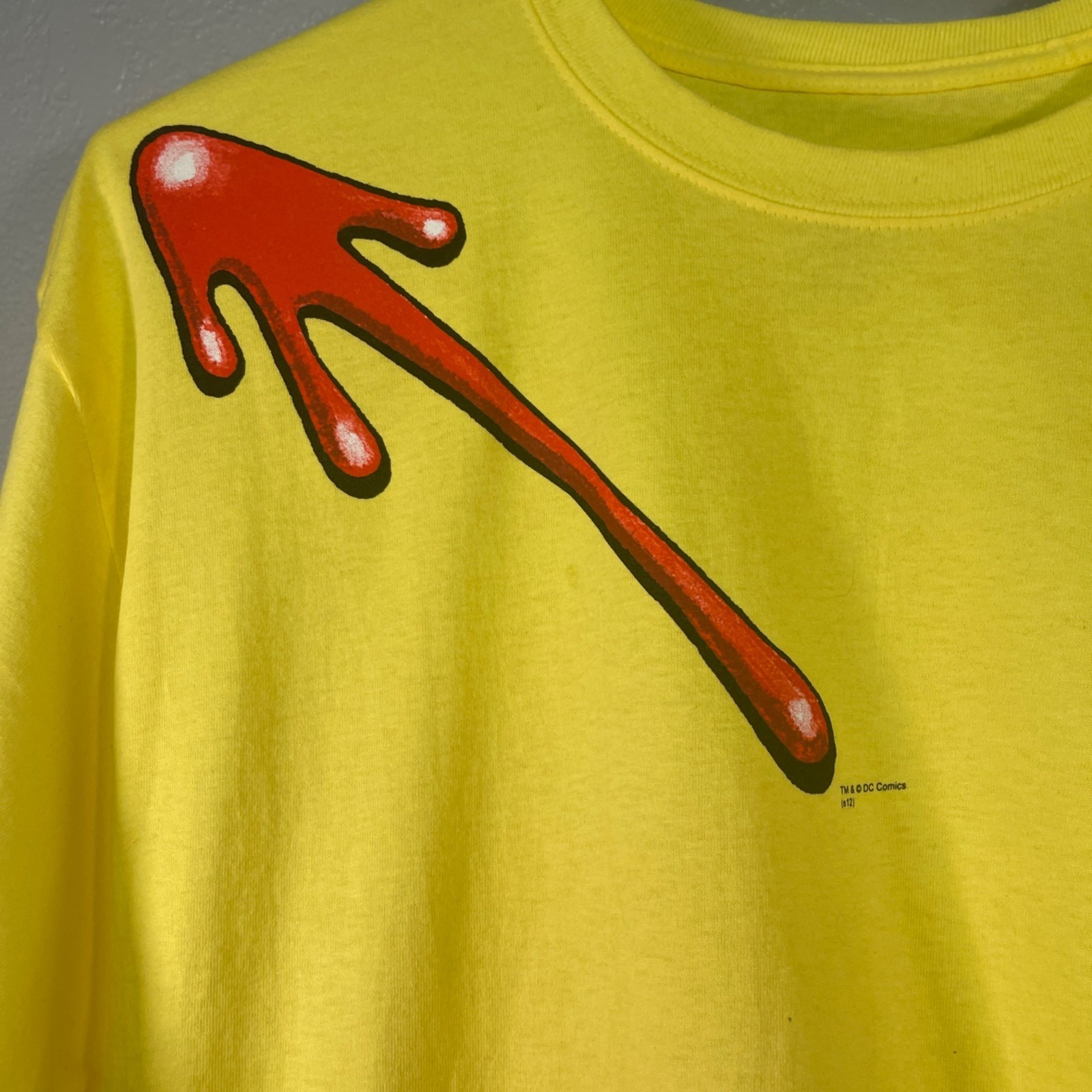 Marvel DC Comics Size XL Watchmen Clock Hand T Shirt Yellow Hanes Tag