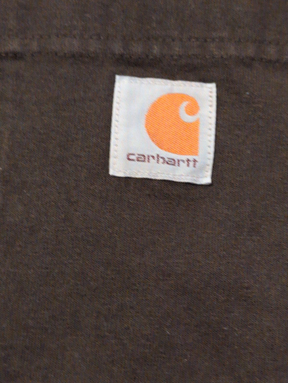Carhartt Shirt Mens Large Dark Brown Long Sleeve Original Fit Pocket Workwear
