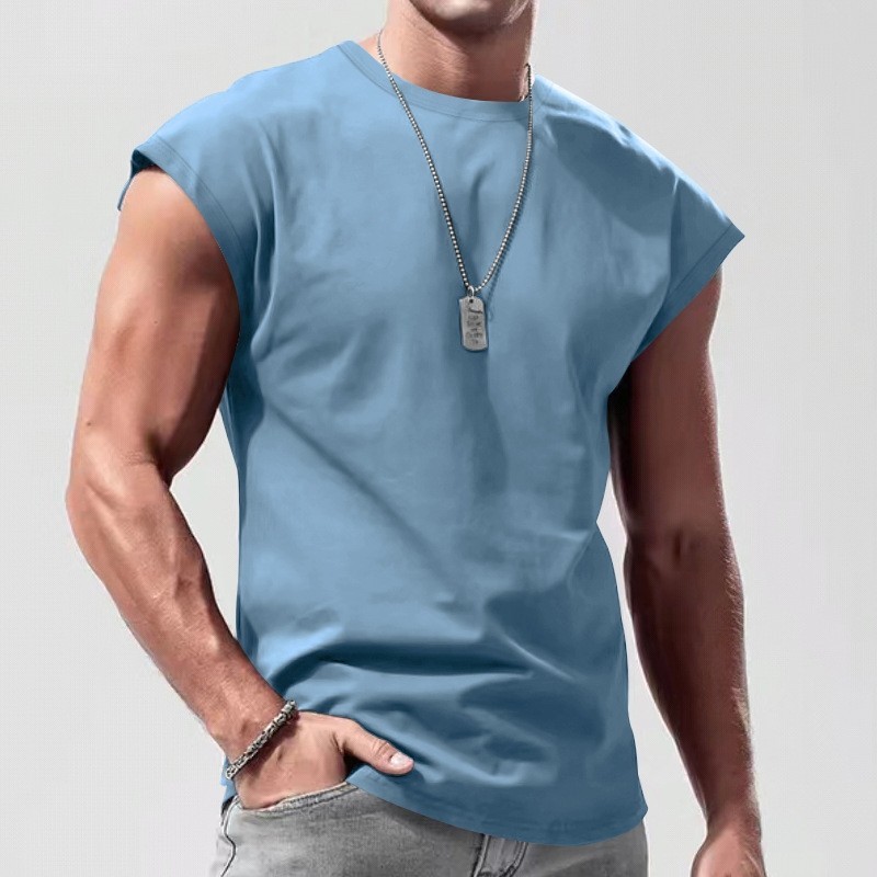 Men’s Sleeveless Tank Top Casual Summer Vest Loose Fit Gym ✅ Buy 2 Save More