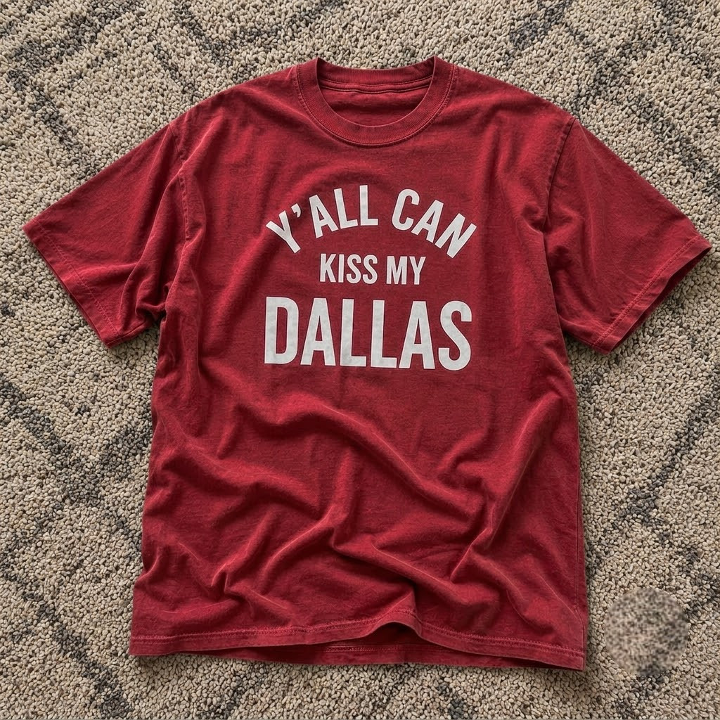 NEW!! Y’all Can Kiss My Dallas T-Shirt Funny Graphic Tee