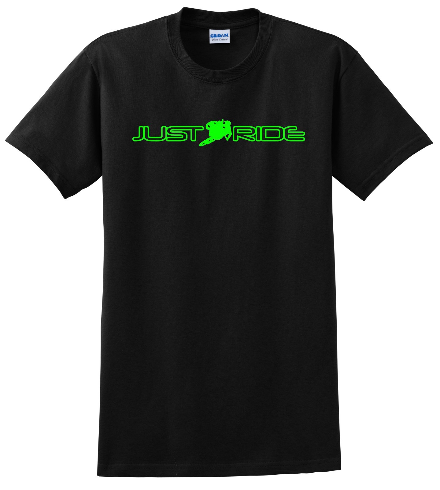 JUST RIDE MOTOCROSS SHIRT MX MOTO BLACK 100% COTTON S-M-L-XL-XXL-3XL-4XL
