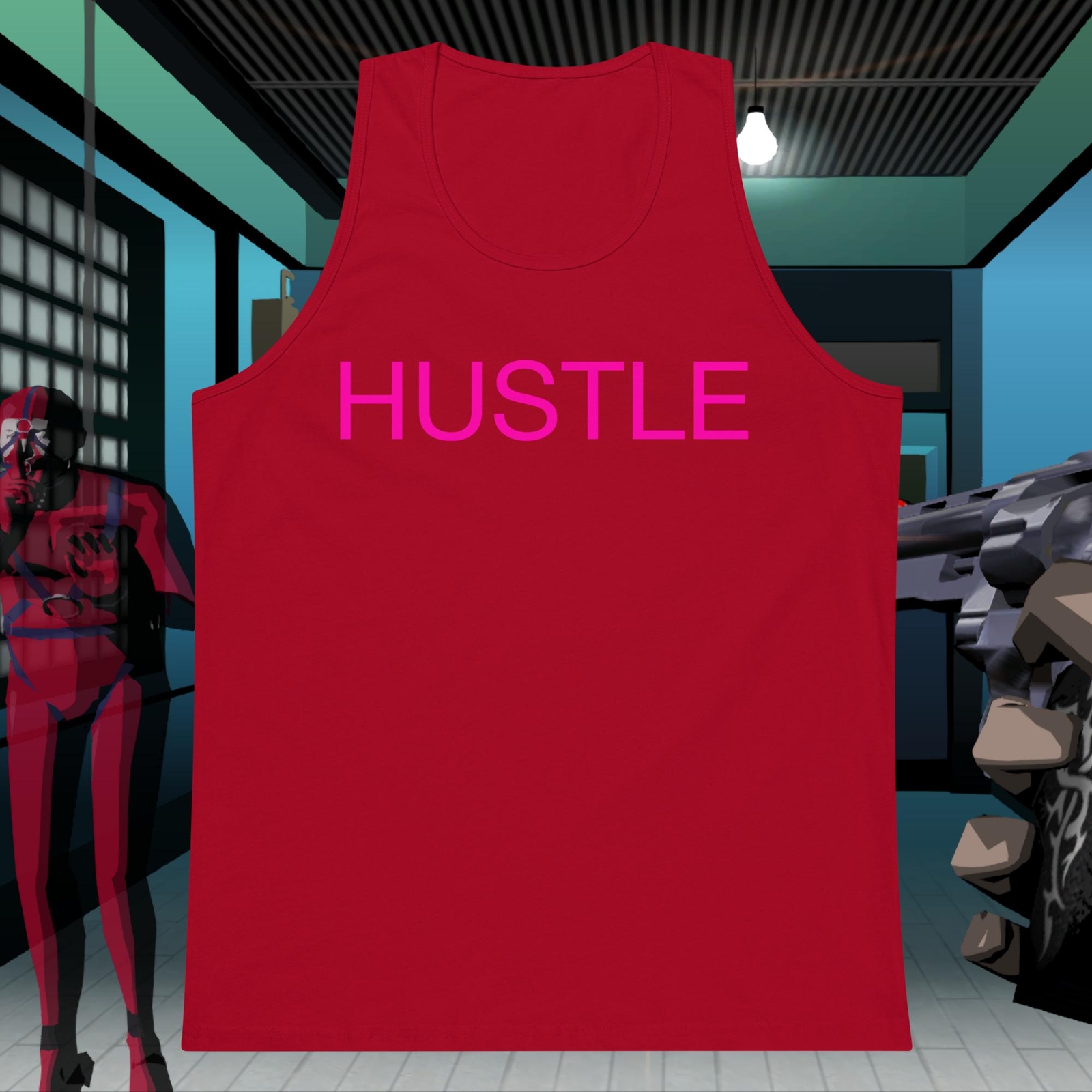 Killer 7 Travis Bell Hustle Cosplay Tank Top Shirt No More Heroes