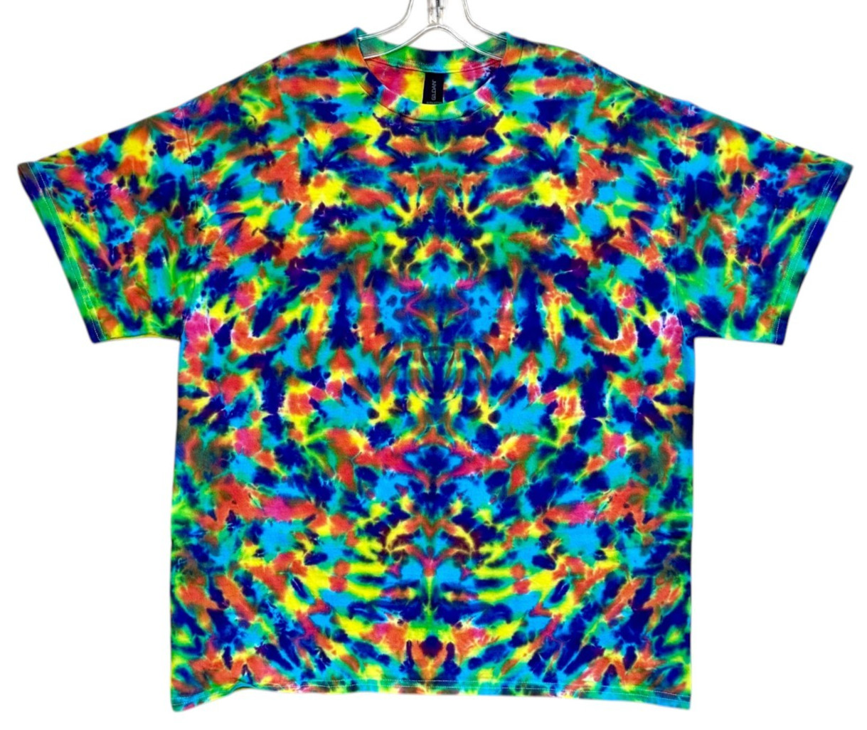 Tie Dye Shirt | Neon Rainbow Blotter | Handmade | Unisex | Tall | Womens