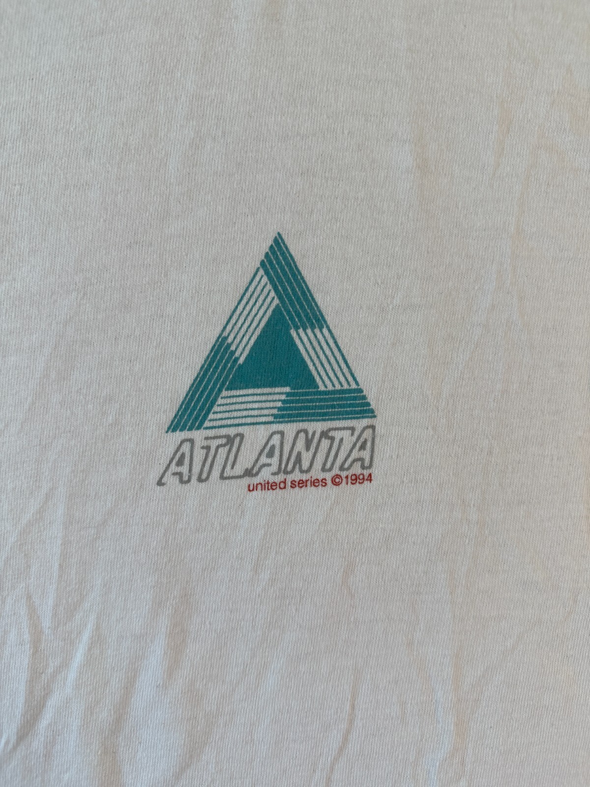 New Look Shirt Mens Medium White Green Atlanta United Short Sleeve Casual FLAW