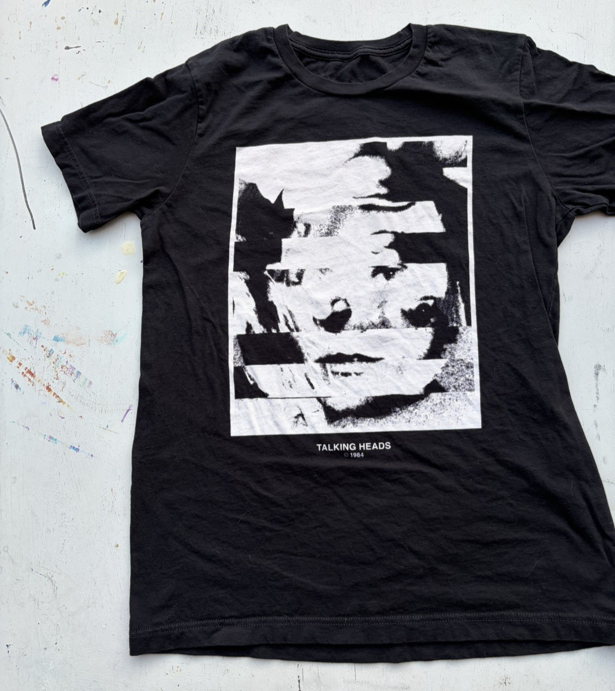 Men’s Talking Heads T-Shirt Black Spell-Out NO SIZE 80s Stop Making Sense NYC