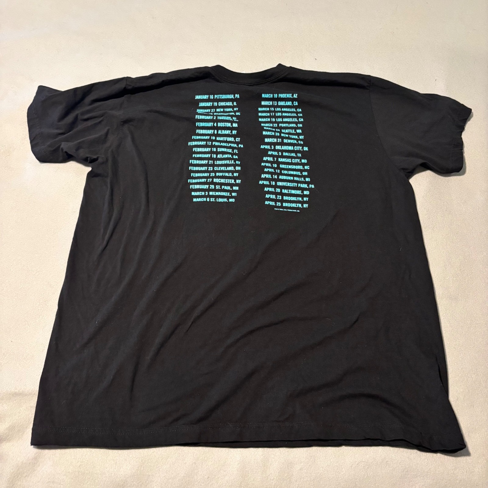 Bruce Springsteen and The E Street Band The River Tour TShirt 2016 XXL