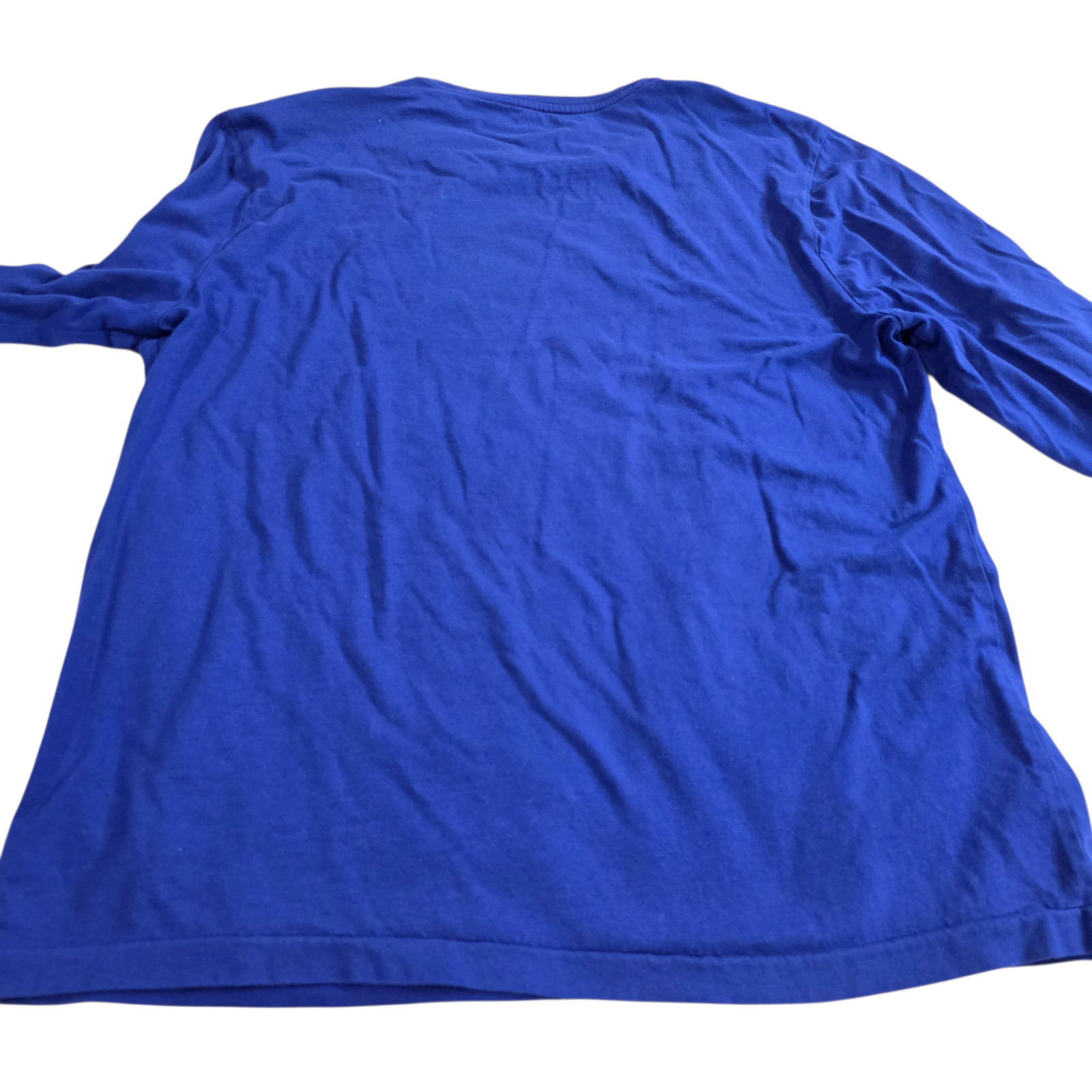 Polo Ralph Lauren T-Shirt Mens Large Blue Custom Slim Fit Crew Neck Long Sleeve