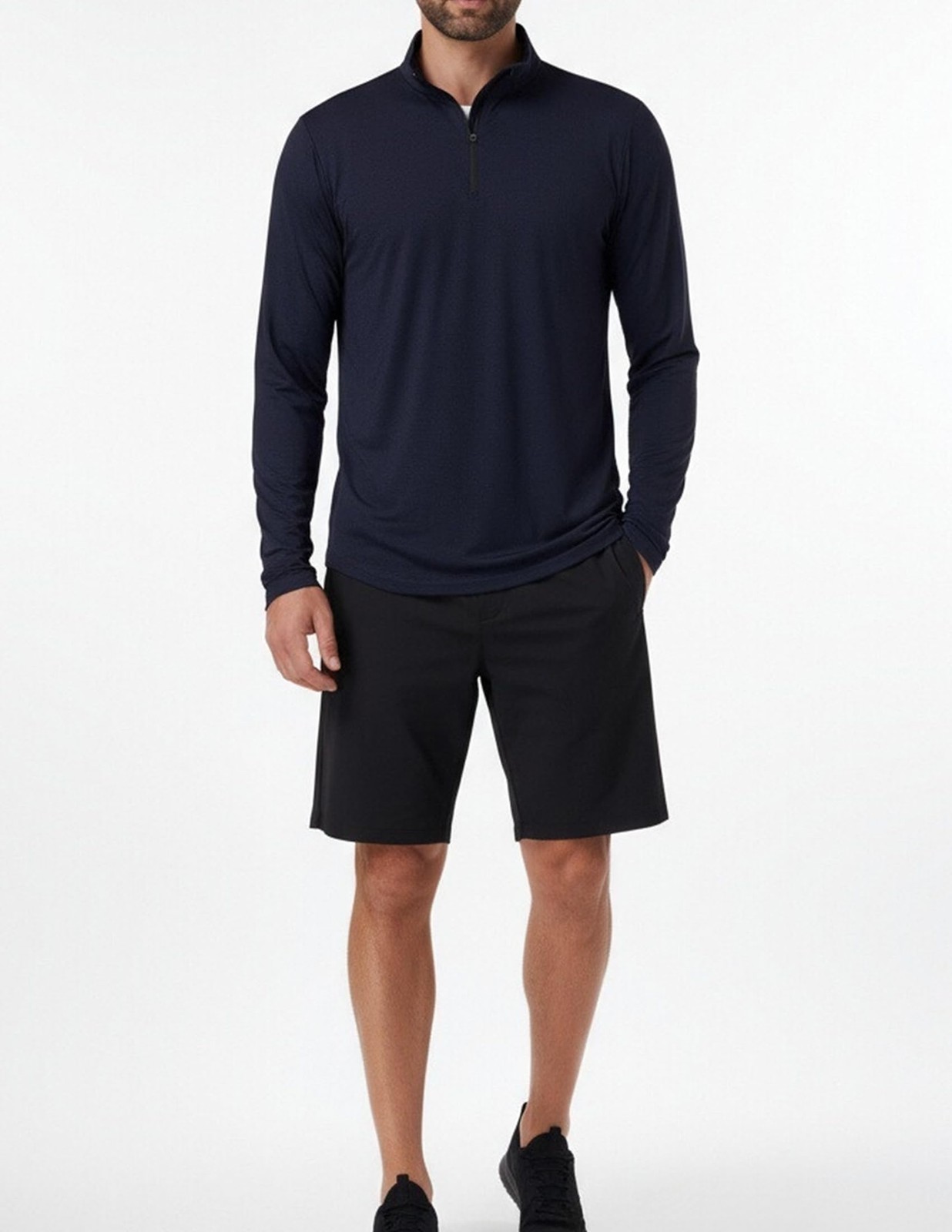4 Pack Men’s Quarter Zip Pullover Quick Dry Active Casual Athletic Long Sleev…