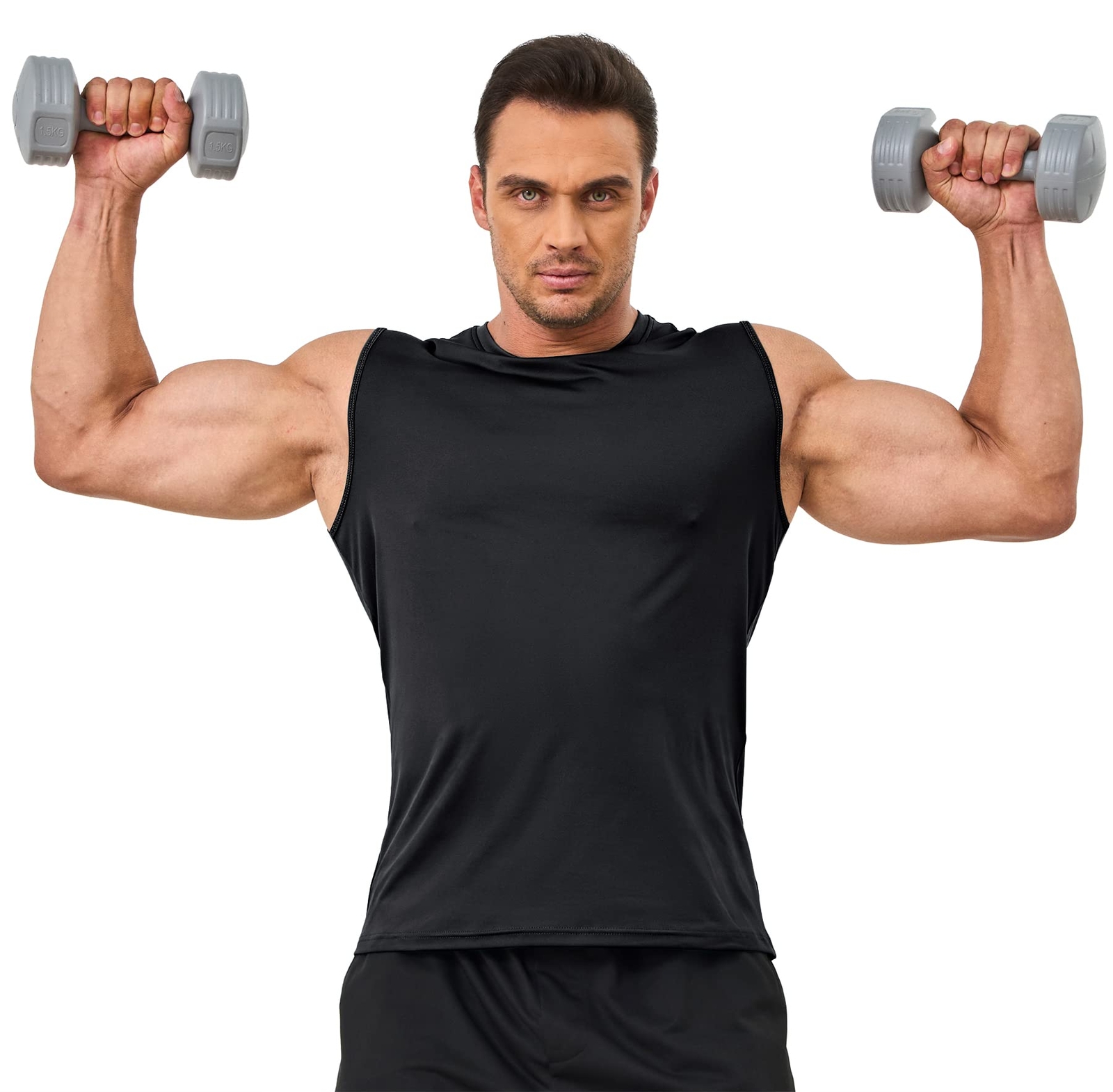 Men’s Sleeveless Tank Tops Muscel Tee Gym Workout Summer Quick Dry Undershirts