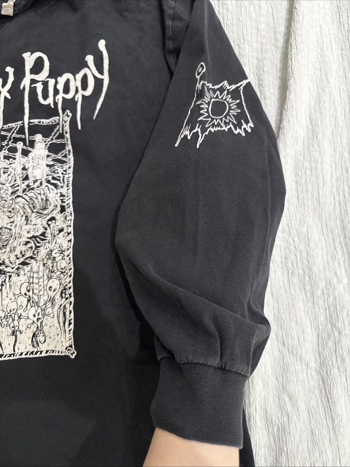 HTF Skinny Puppy Down The Socio Path Tour 2015 Shirt Long Sleeve Mens L RARE