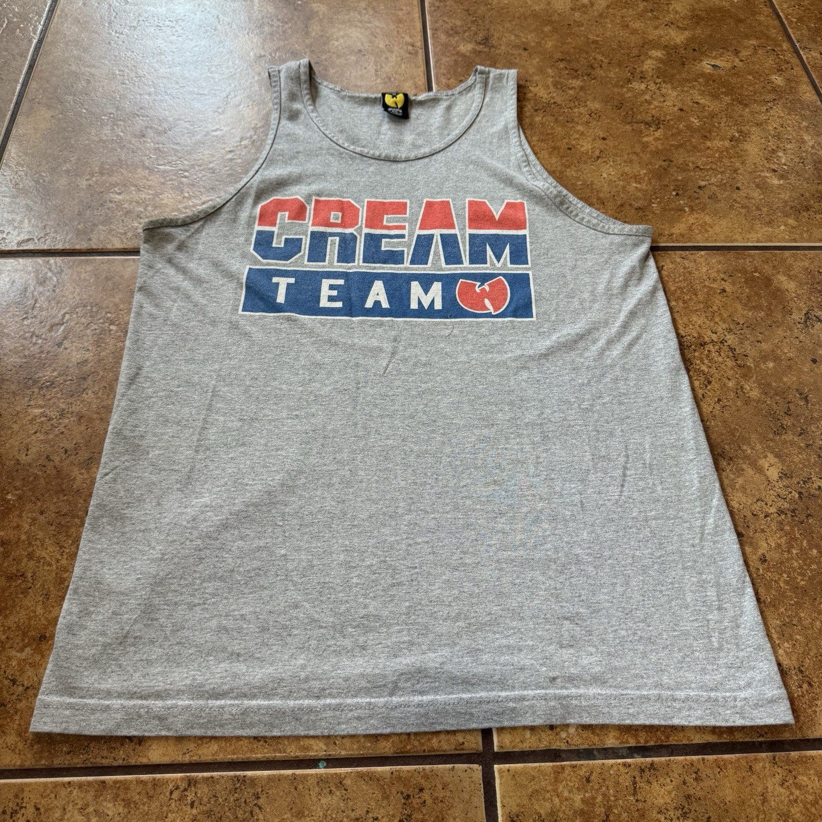 Vintage Wu-Tang Clan Cream Team Gray Tank Top Size M Limited OG tag