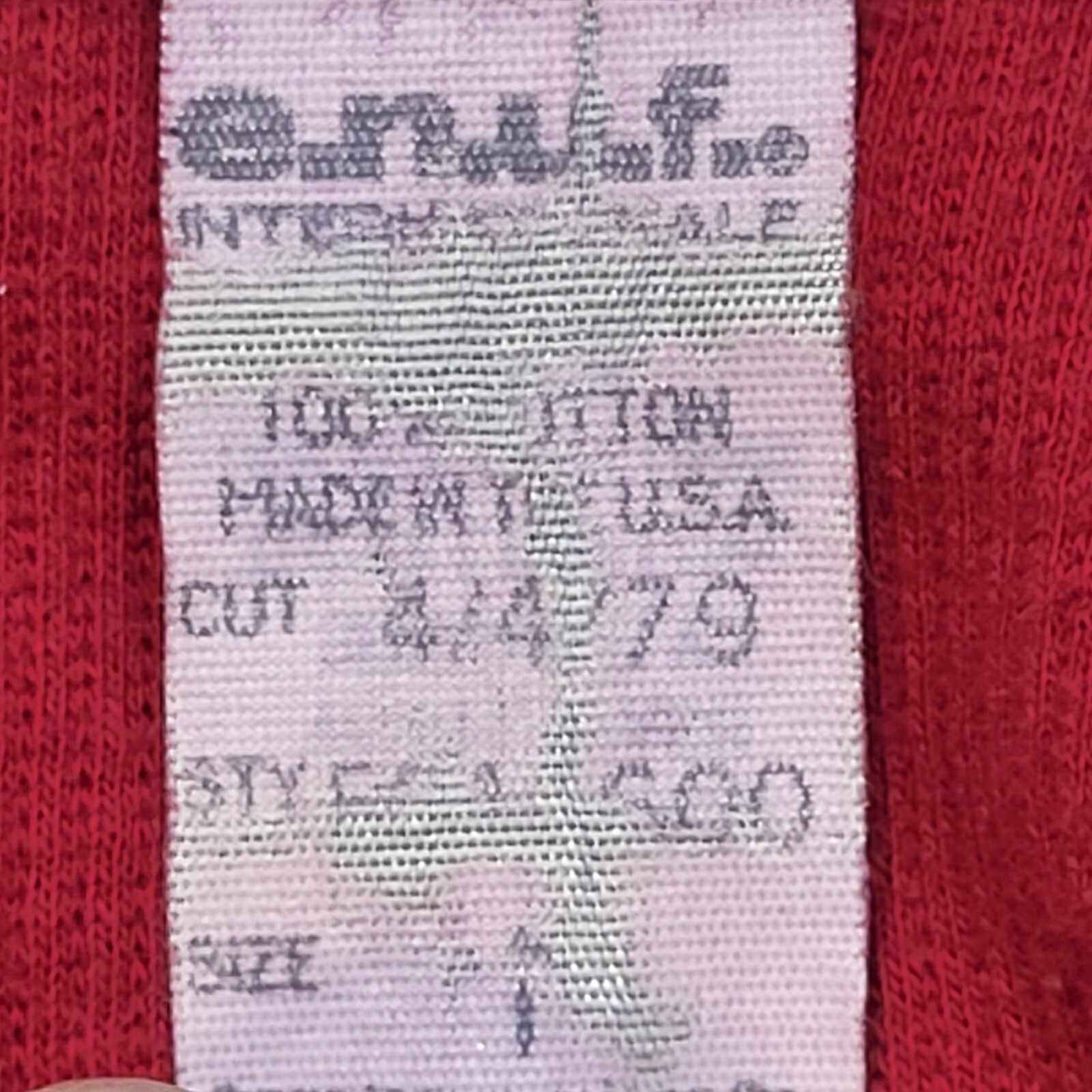 Vintage Enuf Thermal Shirt Tight Knit Heavyweight Spellout Logo Embroidered 1979