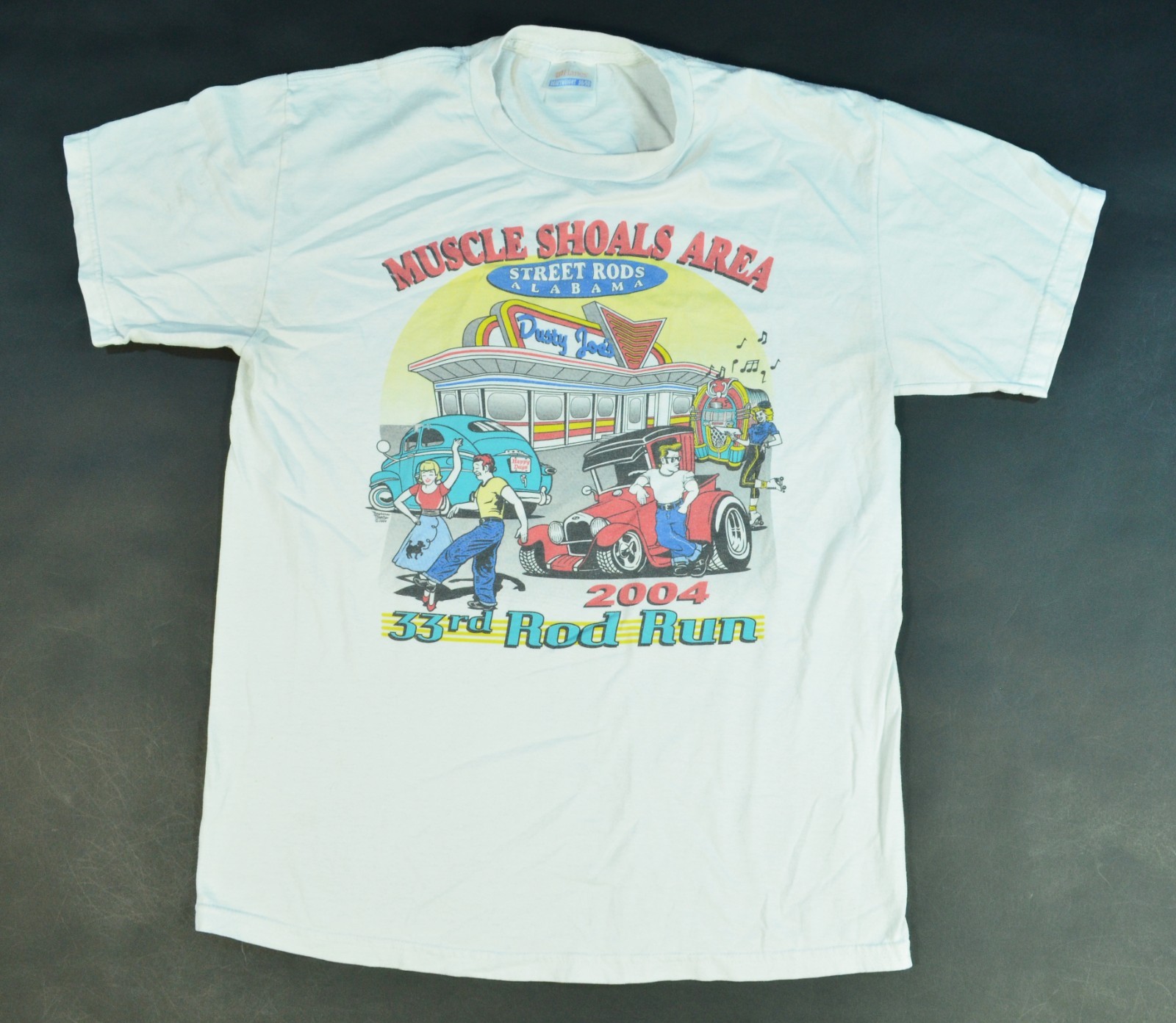 Muscle Shoals Area Street Hot Rod Run Alabama 2004 33rd Car Show Shirt