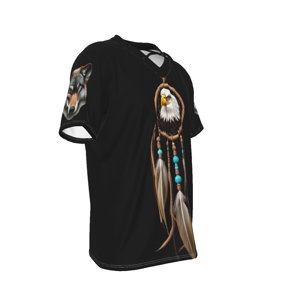 Native Indian Dreamcatcher Eagle T-shirt /Men’s/Women’s, Front & Back Image Tee.