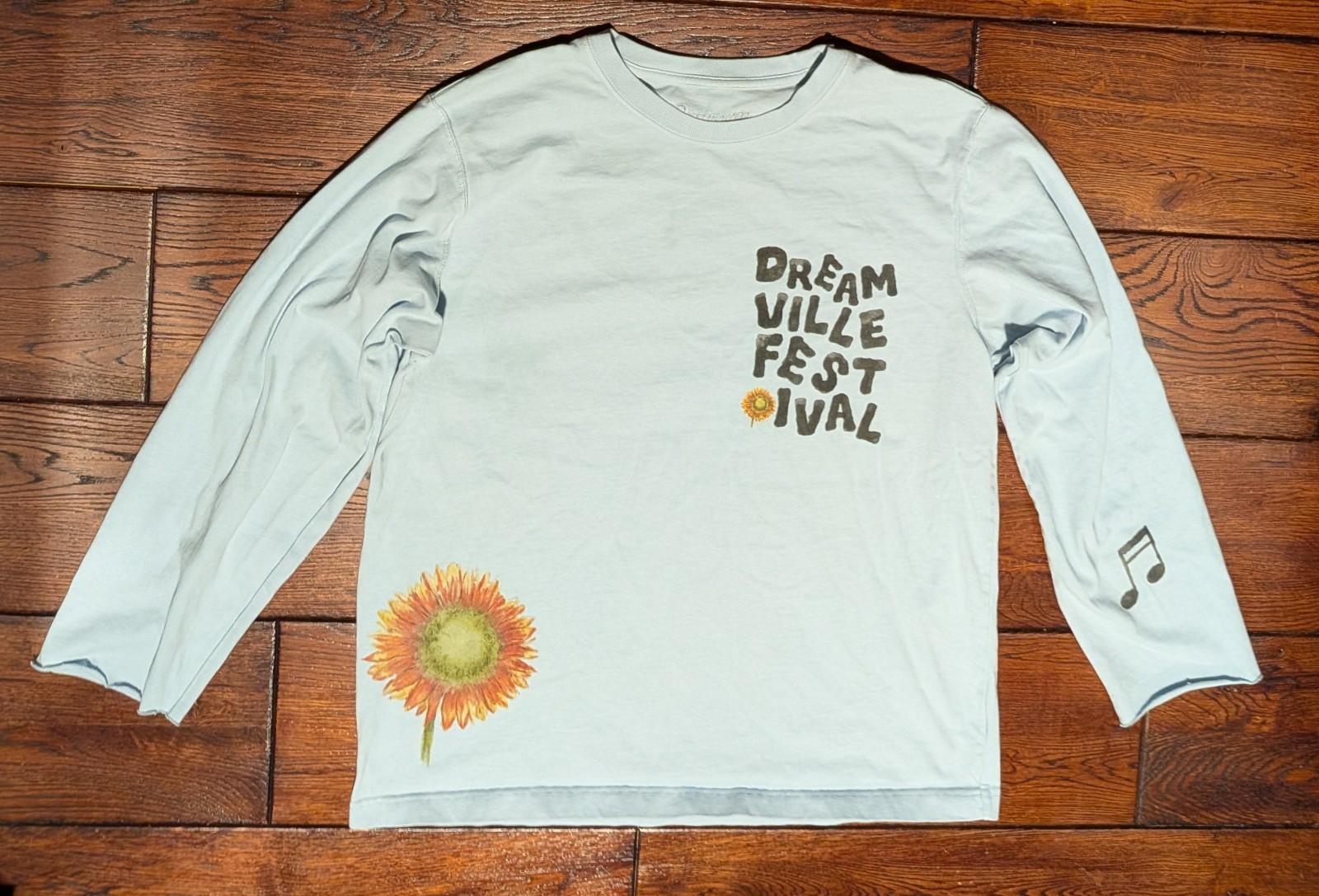 Dreamville Festival Men’s Light Blue Cardinal Long Sleeve T-Shirt Size Large