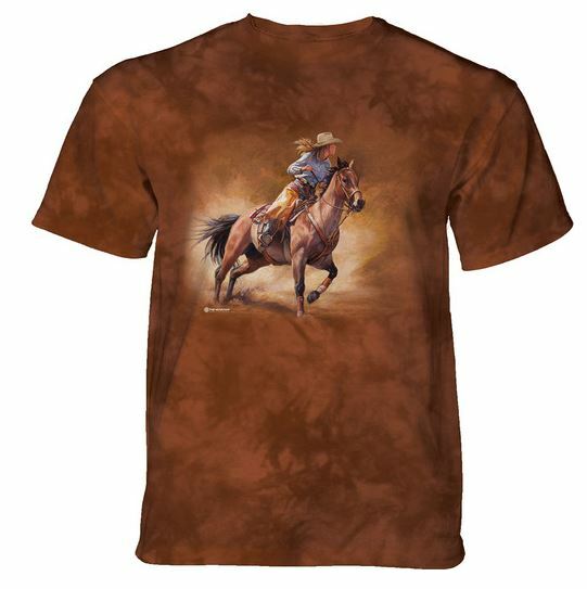 The Mountain Gotta Run Western Cowgirl Rodeo Horse T-Shirt Adult (Sm – 5X)