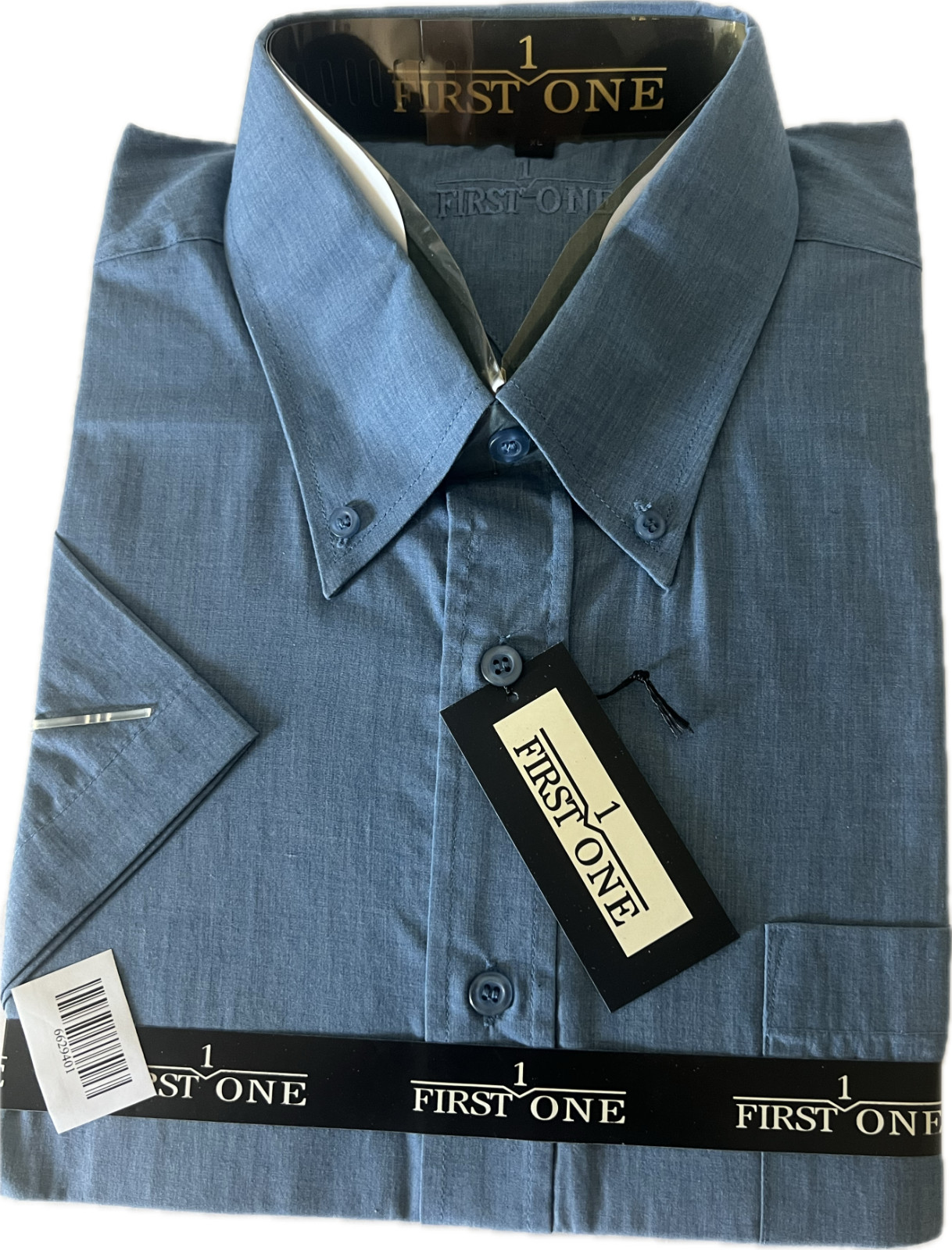 FIRST ONE men shirt blue size XL.