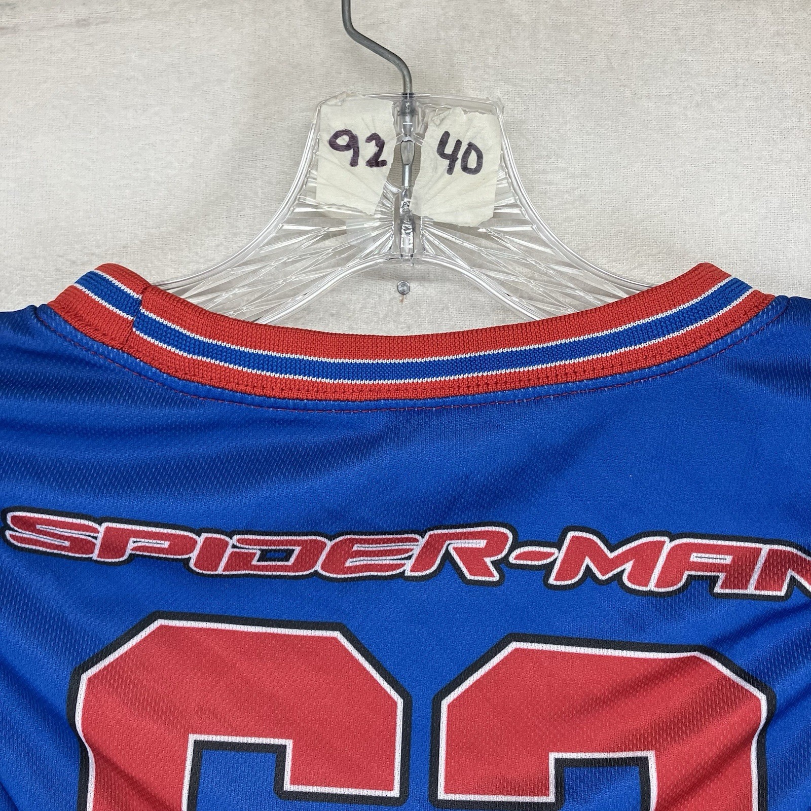 Spiderman Large 42/44 Jersey Marvel Comics Mad Engine Basketball