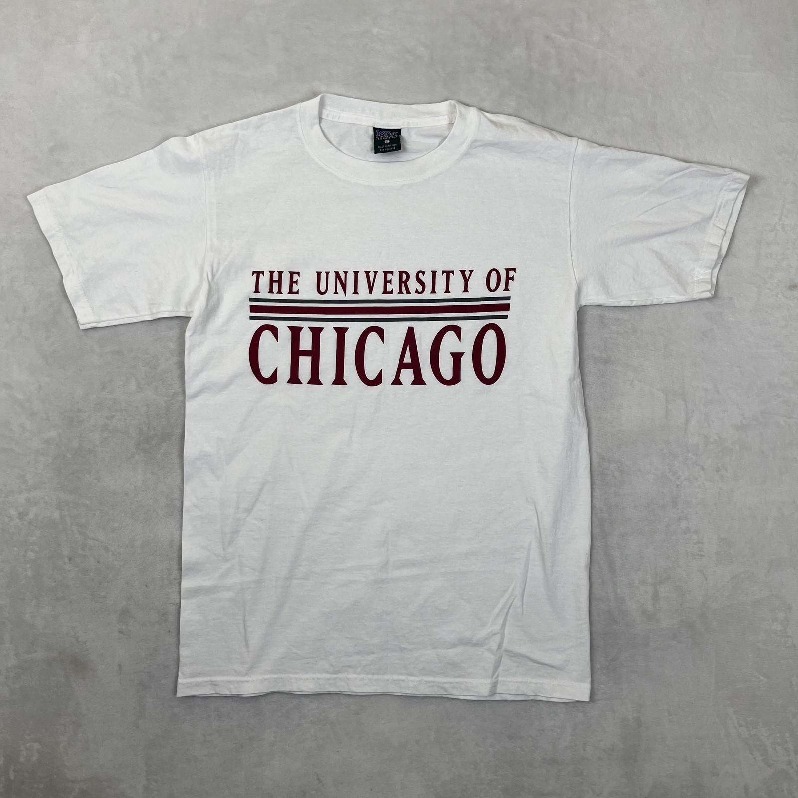 Vintage University Of Chicago T-Shirt Mens Small White College MV Sport Oversize