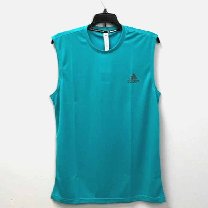 Adidas Essentials Energy Blue Sleeveless Workout Tank Top Men’s Many Sizes