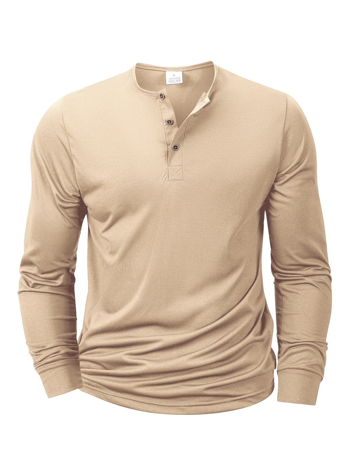 Men Long Sleeve Breathable Henley Button Tee Quick Dry Slim Fit Casual Top Gift