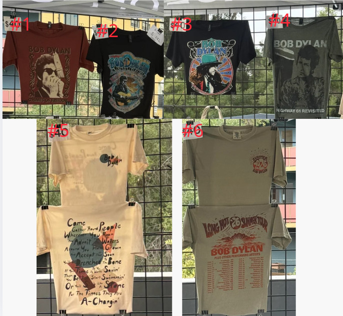 Bob Dylan T Shirts Bulk 2026 Summer Tour Reprint