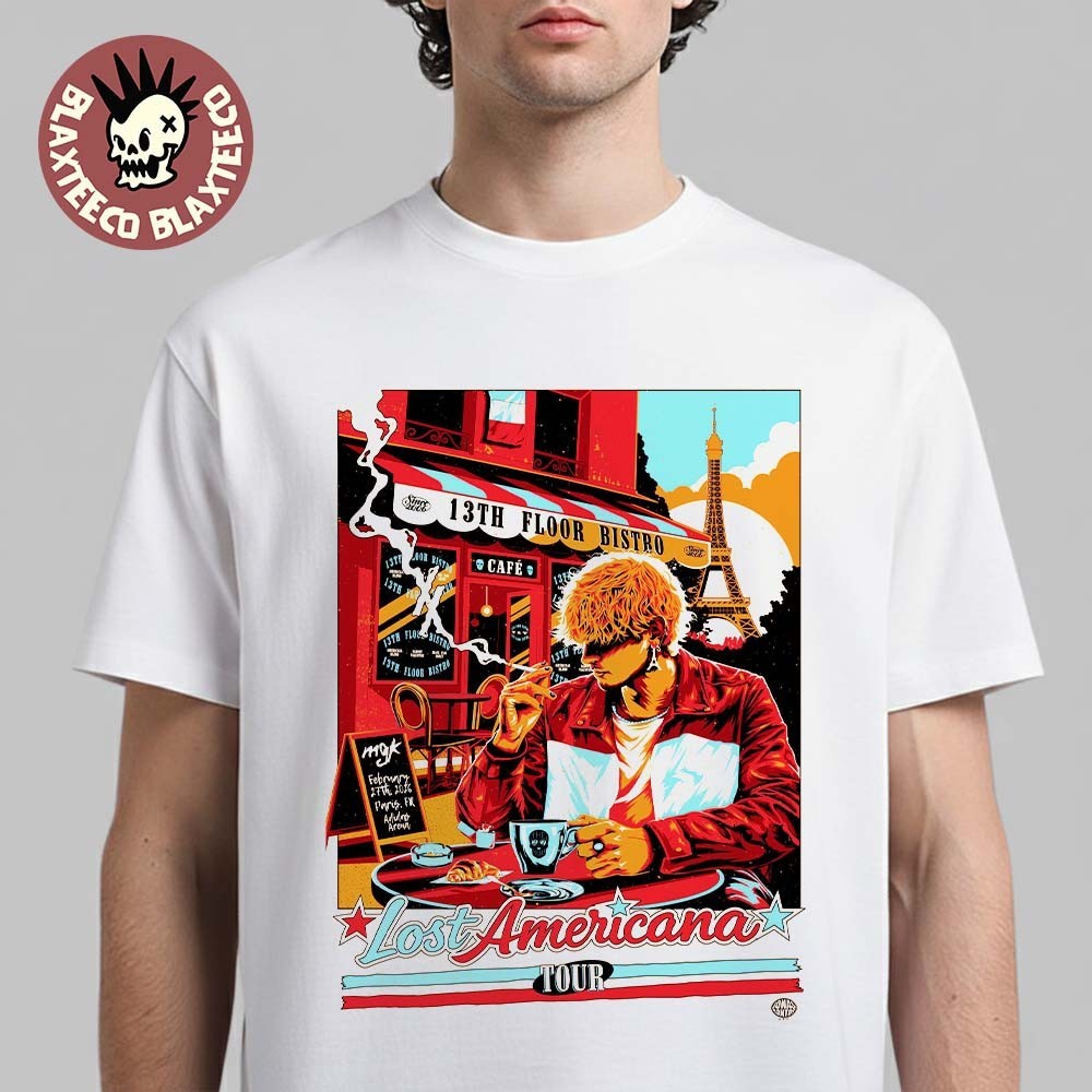 Machine Gun Kelly MGK Lost Americana Tour 2026 Paris France Shirt L262