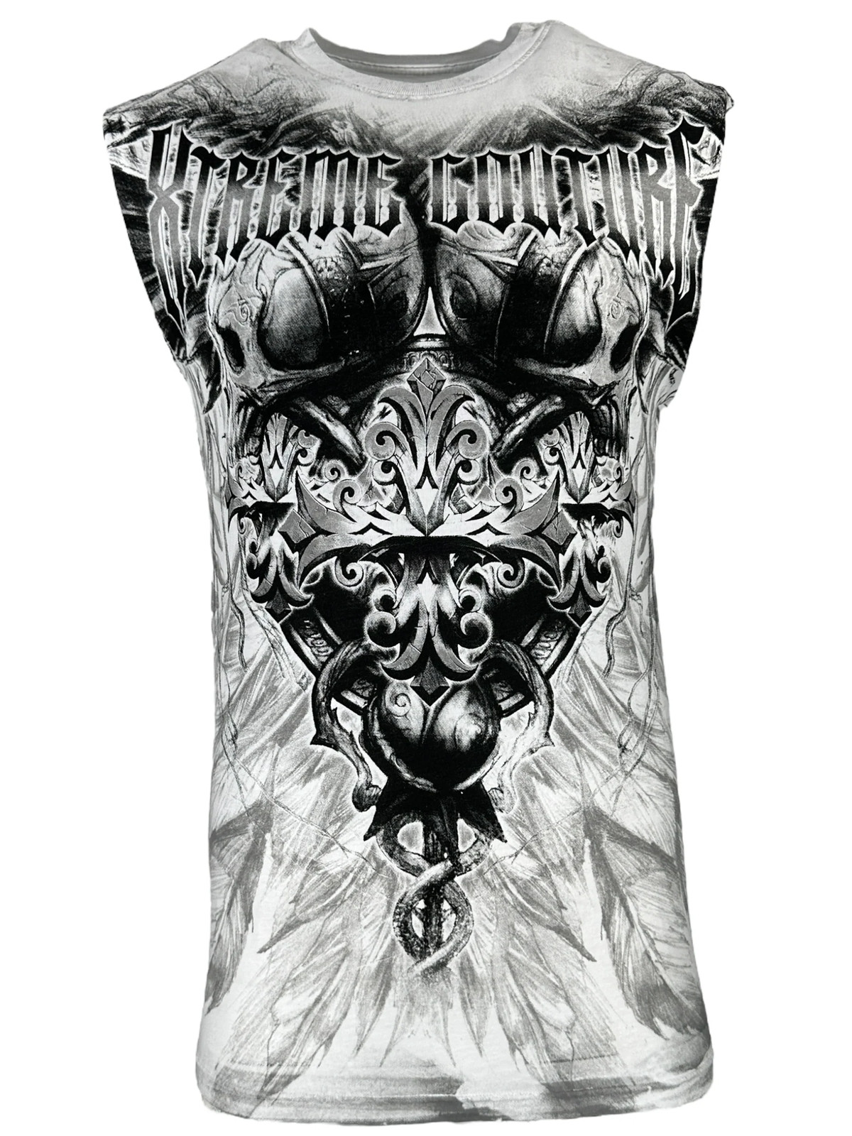 Xtreme Couture By Affliction Men’s Muscle T-shirt Tank Top Genocyber White S-5XL