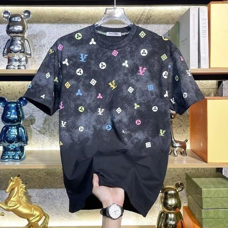 Men’s Trendy Tie-Dye Short Sleeve T-Shirt Summer Casual Slim Fit Crew Neck Top