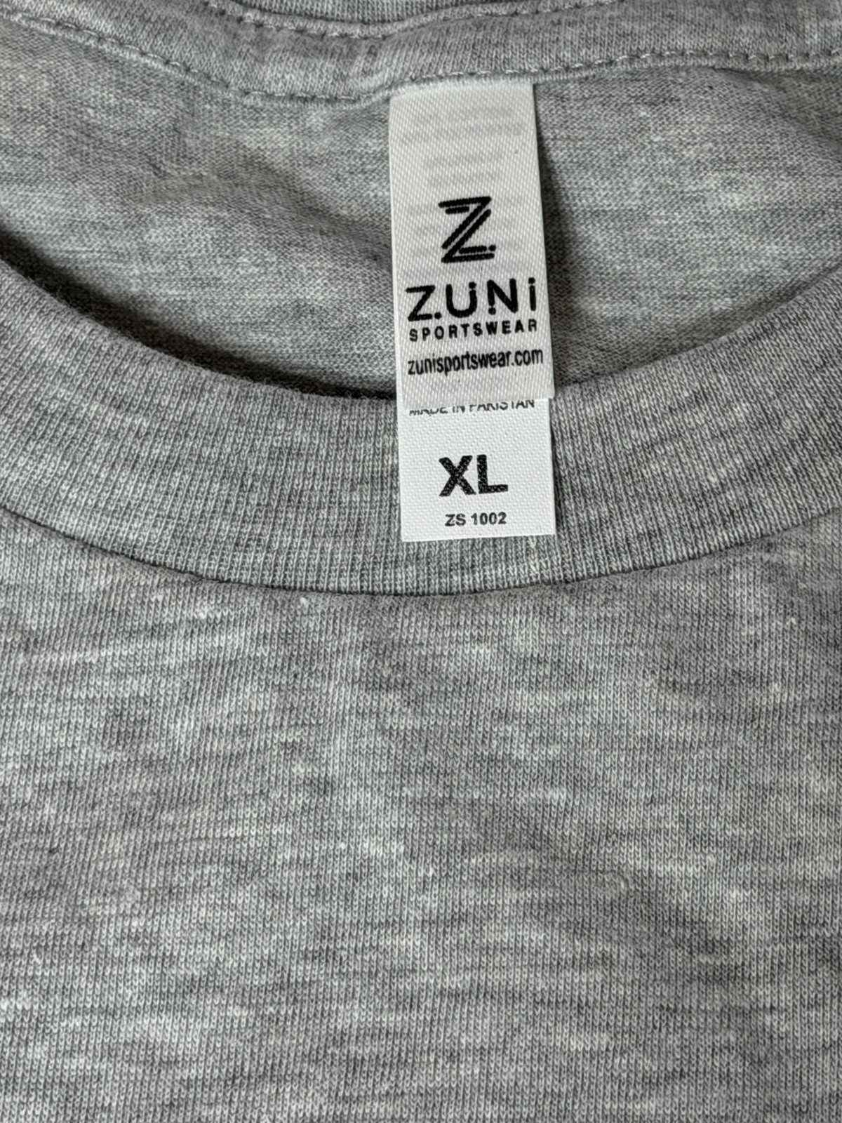 Zuni Sportswear NASA Embroidered Logo Gray Men’s XL Crew Neck T-Shirt