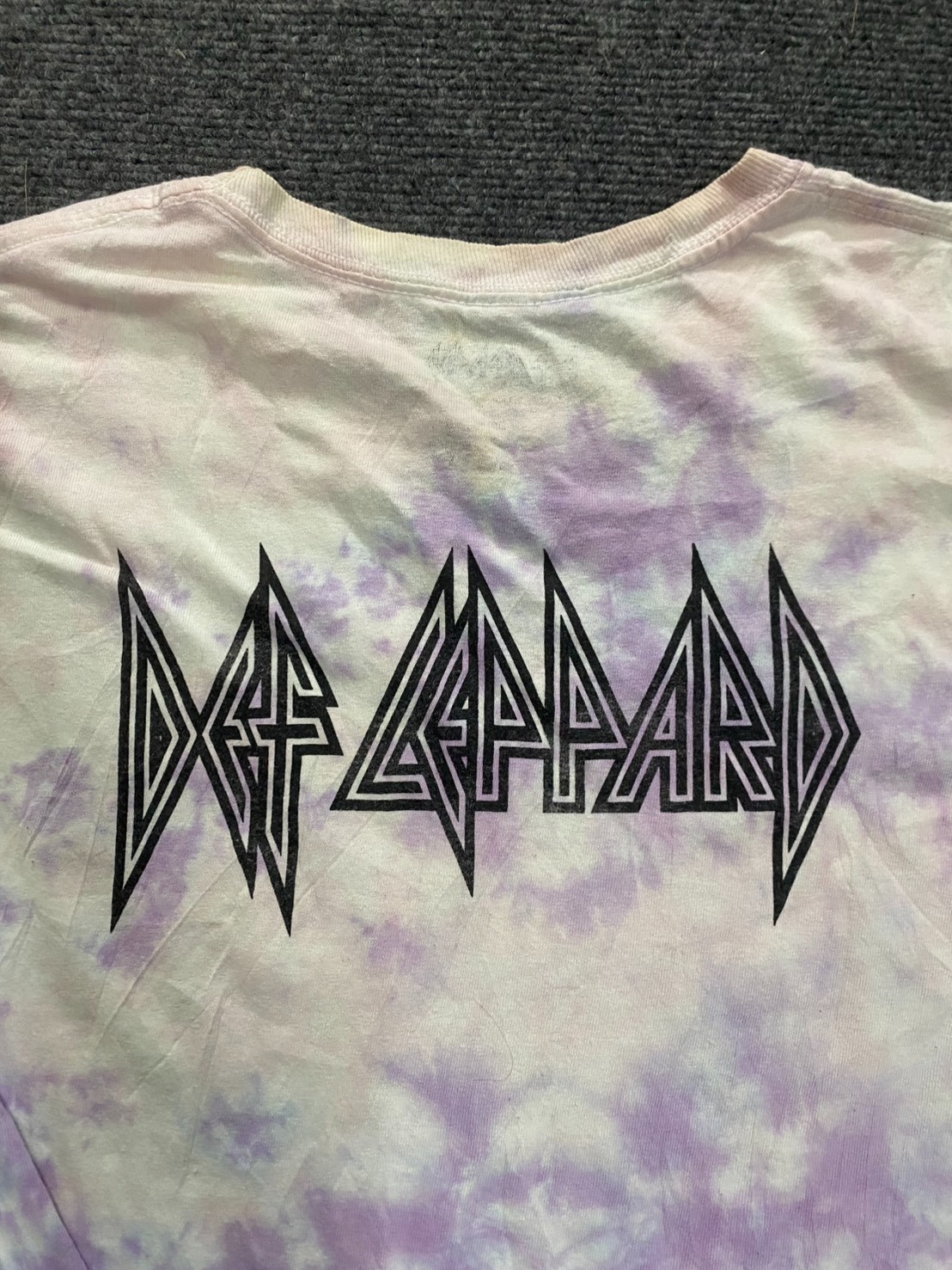 2021 Def Leppard High ‘N’ Dry Tie Dye Long Sleeve Band T-Shirt M/L Double Sided