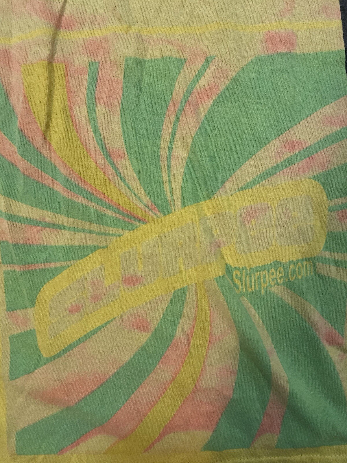 Vintage Y2K Slurpee Graphic Logo Print Tee Men ( Sz XL)